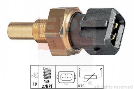 FORD датчик температури води 1.6-2.0 /ZETEC/черный EPS 1.830.165 (фото 1)