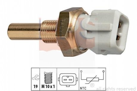 VW датчик температури охл. рідини (на інжектор) AUDI SEAT VW EPS 1.830.171 (фото 1)