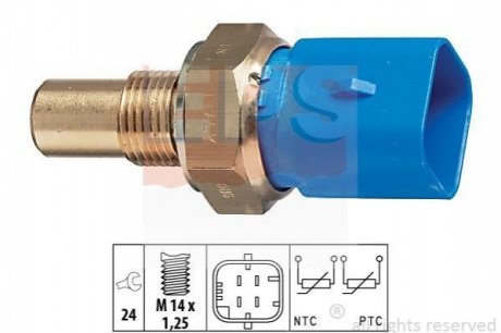 CITROEN датчик температури води Berlingo 1,9D 98-, PEUGEOT Boxer 1,9D 98-, (з конд.!!!) EPS 1.830.320 (фото 1)