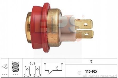 Температурний датчик включення вентилятора радіатору ROVER EPS 1.850.143 (фото 1)