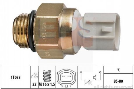 MITSUBISHI датчик включення вентилятора радіатору Colt III,IV,Galant V,Lancer V EPS 1.850.173 (фото 1)