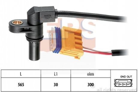 Датчик положення к/вала Cirtoen C3, C4, C5, C8 /Peugeot 307, 308, 407 /Renault Megane, Laguna 1.6-1.8-1.9 96- EPS 1.953.469 (фото 1)