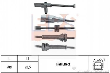 Датчик ABS зад. L/P Citroen C4/Peugeot Partner 1.6-2.0 HDI 10.06- EPS 1.960.096 (фото 1)