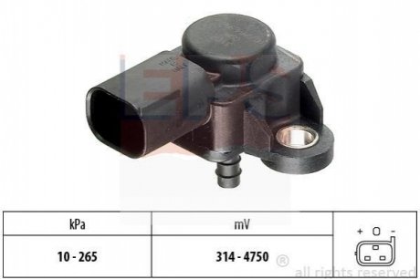 Датчик тиску впускного колектора (3 pin) MERCEDES A (W168), A (W169), B (W245), C (CL203), C (S202), C T-MODEL (S203), C T-MODEL (S204), C (W202), C (W203), C (W204), CLC (CL203) 0.8D-6.0 09.97- EPS 1.993.102 (фото 1)