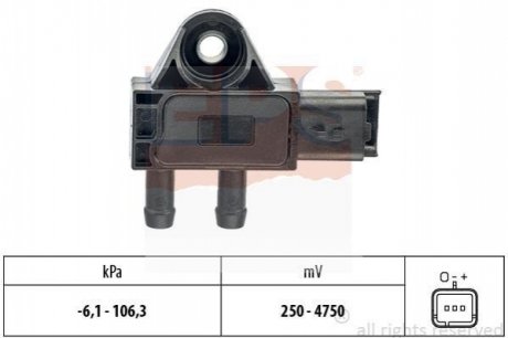 Датчик тиску повітря Citroen/Peugeot 1.6 hdi,2.0 hdi,2.2 hdi, Fiat Scudo, Mitscubishi Outlander EPS 1.993.271 (фото 1)