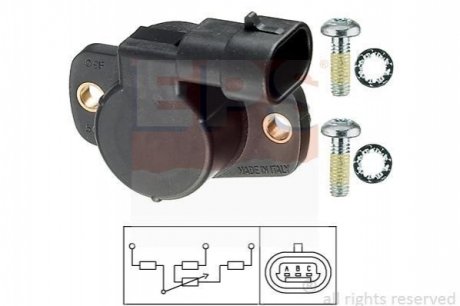 RENAULT датчик положення дросельної заслінки Megane 99-,Logan 1,6 16V 06- EPS 1.995.083 (фото 1)