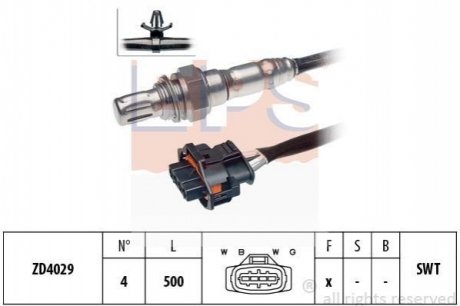 OPEL лямбда зонд Astra H, Zafira B, Vectra C, 1,6-1,8 EPS 1.998.065 (фото 1)