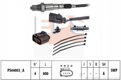 Лямбда-зонд VW 1,8-2,0TSI/TFSI/GTI 04-. EPS 1.998.243 (фото 1)