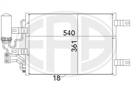Радіатор кондиціонера ERA 667077 (фото 1)