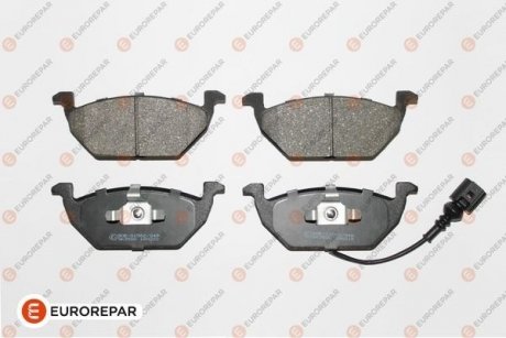 Колодки гальмівні (передние) Audi A3/Skoda Fabia/Octavia 96-13/VW Caddy 04-15/Golf 97- (+датчик) EUROREPAR 1617254080 (фото 1)