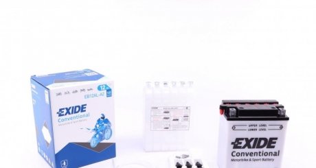 АкумуляторMOTOR 12V 12AH 165A YB12AL-A2/ [135X80X160] EXIDE EB12AL-A2 (фото 1)