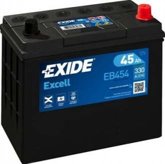 Акумулятор 45Ah-12v EXCELL (234х127х220), R, EN330 Азія EXIDE EB454 (фото 1)