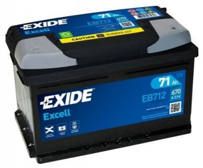 Акумулятор EXIDE EB712 (фото 1)