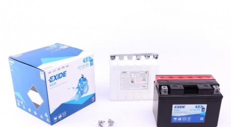 Аккумулятор 9,5Ah-12v AGM (150х87х105) L, EN130 EXIDE ET12A-BS (фото 1)