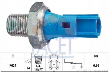 Датчик давления масла Ford Transit 2.4 DI/TDE 00-&gt; FACET 7.0147 (фото 1)