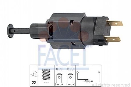 Вмикач сигналу стоп FACET 7.1050 (фото 1)