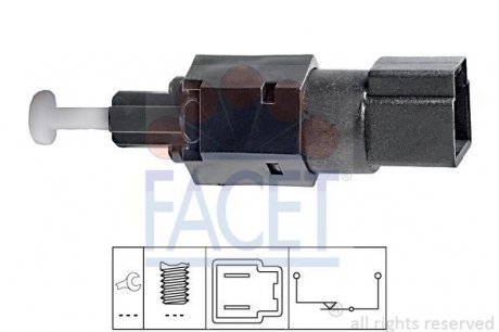 Выключатель ліхтаря сигналу гальма FACET 71104 (фото 1)