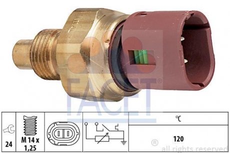 Датчик температури рідини охолодження FACET 73522 (фото 1)