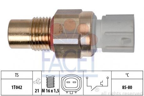 Термовимикач вентилятора радіатора FACET 75246 (фото 1)