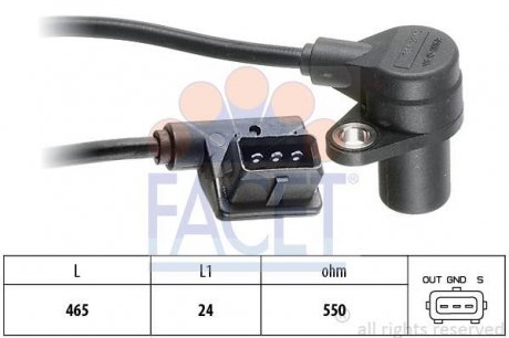 Датчик колінчастого вала. Датчик колінчастого вала, маховик FACET 90056 (фото 1)