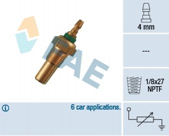 Датчик темпер. охолодж.рідини FAE 32470 (фото 1)