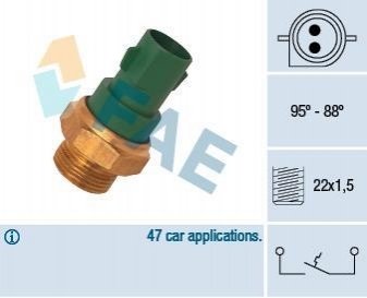 Датчик увімкнення вентилятора охолодження FAE 37240 (фото 1)