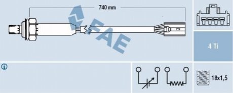 Лямбда-зонд FAE 77189 (фото 1)