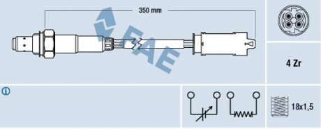 Лямбда-зонд FAE 77368 (фото 1)