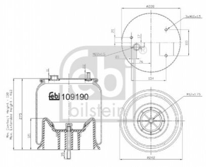 Пневмоподушка FEBI BILSTEIN 109190 (фото 1)