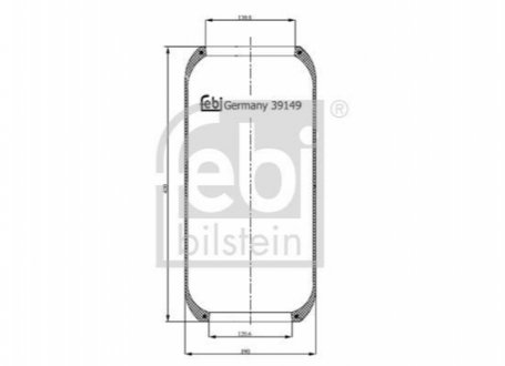 Пневмоподушка FEBI BILSTEIN 39149 (фото 1)