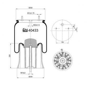 Пневмоподушка FEBI BILSTEIN 40433 (фото 1)