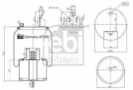 Пневмоподушка FEBI BILSTEIN 47549 (фото 1)