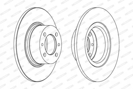 Гальмівний диск FERODO DDF035 (фото 1)