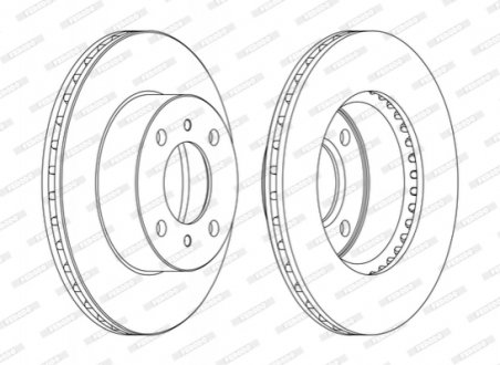 Гальмівний диск FERODO DDF1005C (фото 1)