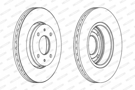 Тормозной диск FERODO DDF1068C (фото 1)