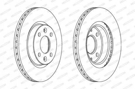 Гальмівний диск FERODO DDF1096C (фото 1)