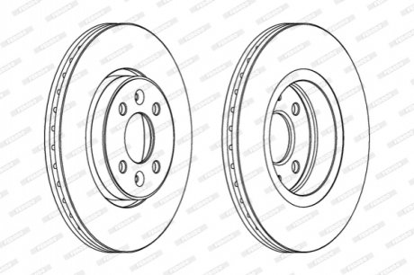 Гальмівний диск FERODO DDF1124C (фото 1)