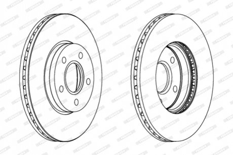 Гальмівний диск FERODO DDF1222C (фото 1)