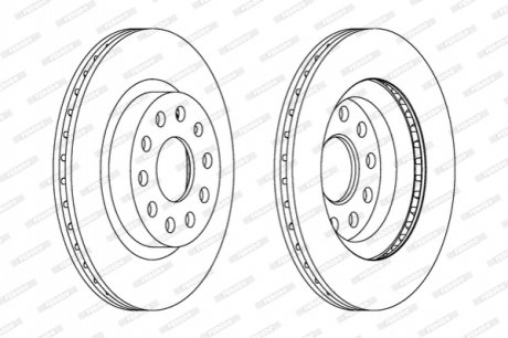 Гальмівний диск FERODO DDF1223C (фото 1)