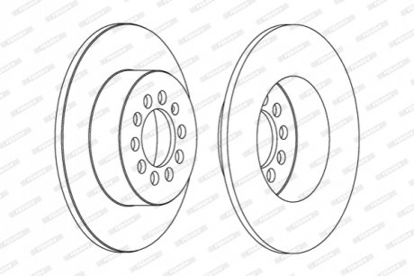 Гальмівний диск FERODO DDF1224C (фото 1)
