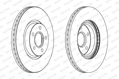 Тормозной диск FERODO DDF1225C (фото 1)