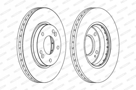 Гальмівний диск FERODO DDF1239 (фото 1)