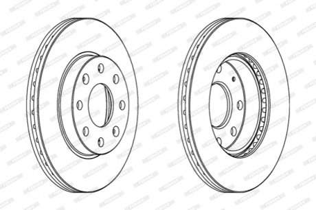 Гальмівний диск FERODO DDF1279C (фото 1)