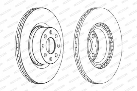 Гальмівний диск FERODO DDF1298C (фото 1)