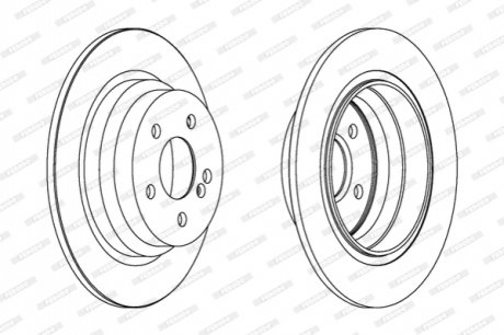 Гальмівний диск FERODO DDF1308C (фото 1)