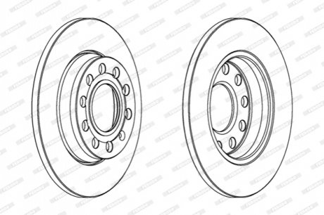 Гальмівний диск FERODO DDF1425C (фото 1)