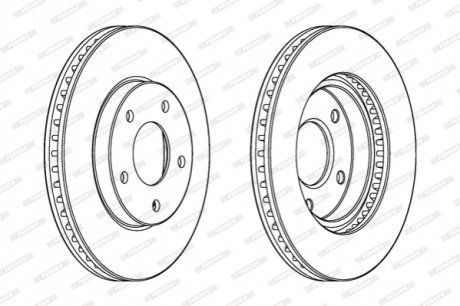 Гальмівний диск FERODO DDF1599C (фото 1)