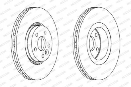 Тормозной диск FERODO DDF1607C-1 (фото 1)