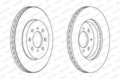 Гальмівний диск FERODO DDF1610C (фото 1)