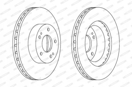 Гальмівний диск FERODO DDF1659C (фото 1)